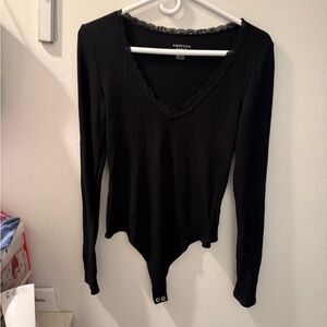 American Eagle Outfitters Black Lace Bodysuit